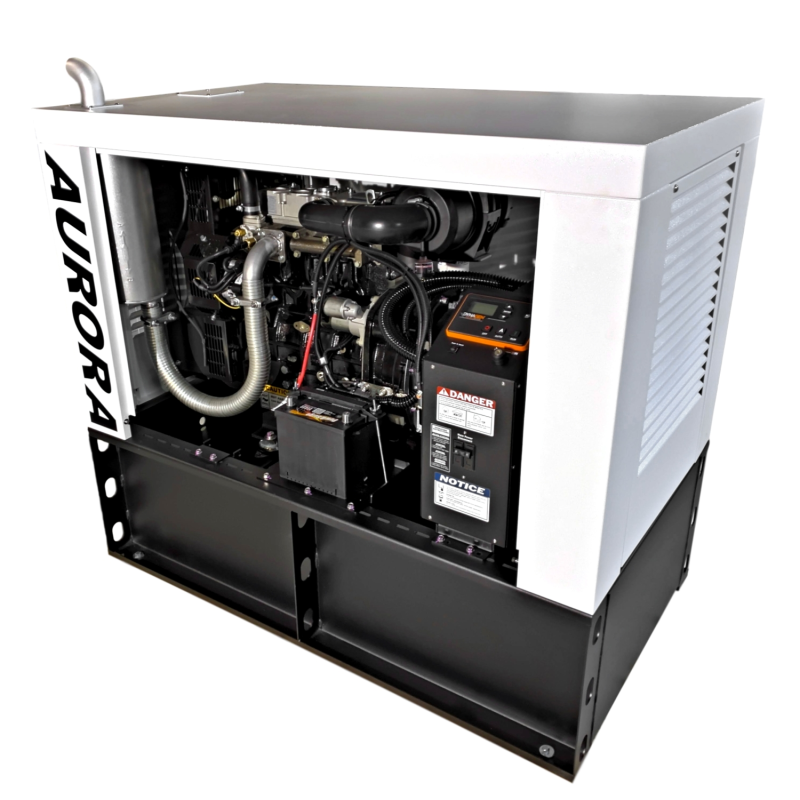 15 kW Perkins Diesel Generator With A 50 Gallon Sub-base Fuel Tank