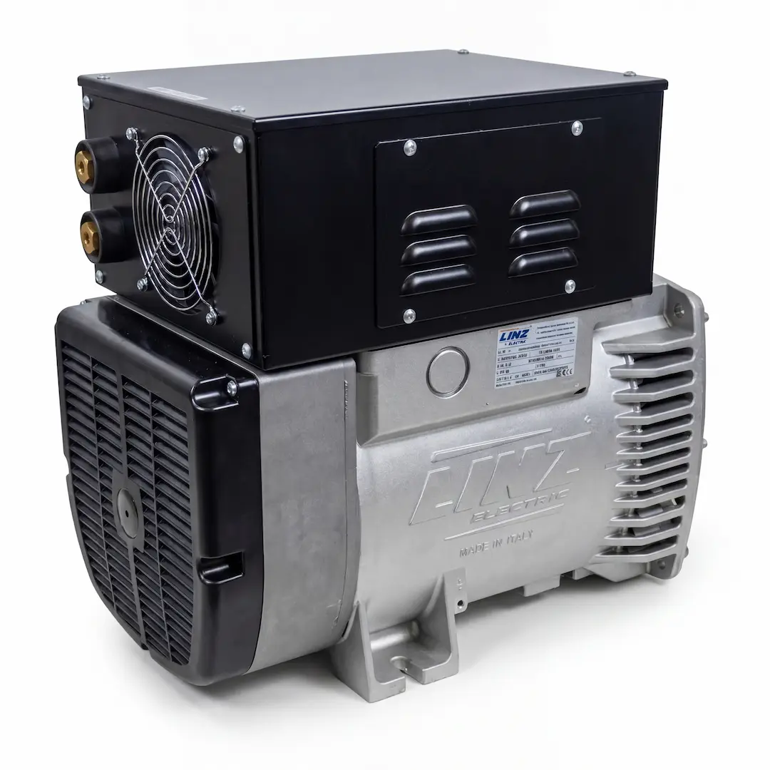 Linz Phase 9 | ESA2-24-200 | 24Vdc Generator Alternator 200 Amp | 56 kW | J609 | AVR + Current Limiter