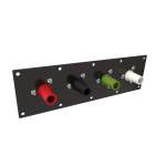 Cam-Lok panel for generator connection boxes and temporary power connections