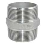 2" x 2" NPT Male Threaded Hex Nipple,Stainless Steel 304 Quick Coupler Pipe Fitting
