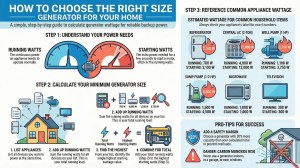 How to choose the right size generator