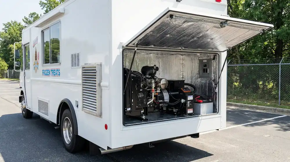Vehicle Mounted Generator used on Ice Cream Trucks, Catering, Food Trucks and RVs