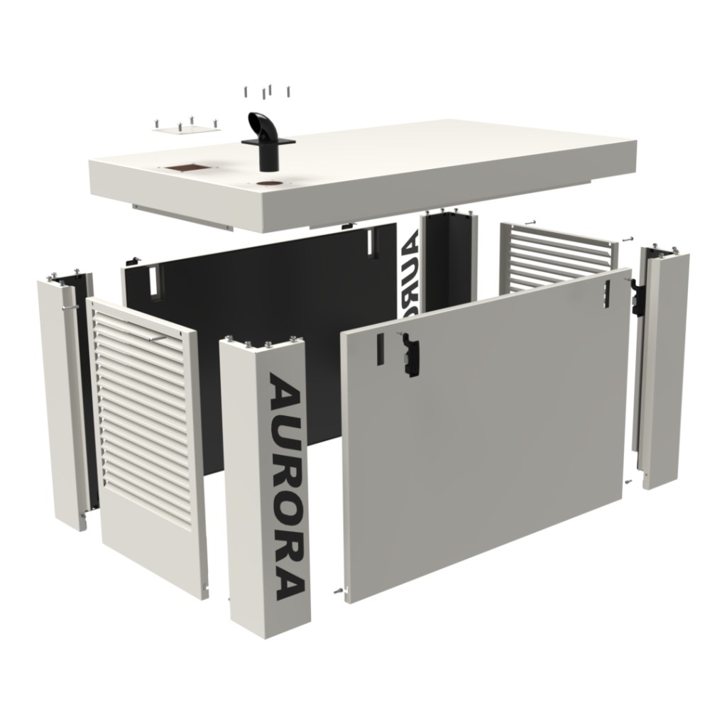 Aurora Generators - Weather enclosure exploded view