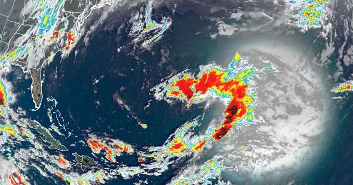 Tropical Depression seen by satellite